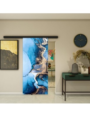 Glasschiebetür BLACK-LINE - Fotoprint Model 101 | Glastuershop24