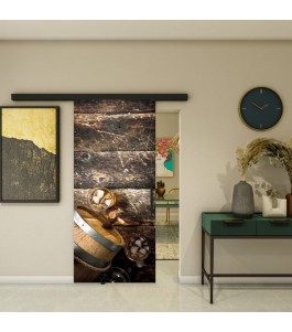 Glasschiebetür BLACK-LINE - Fotoprint Modell 117 | Glastuershop24