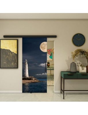Glasschiebetür BLACK-LINE - Fotoprint Modell 121 | Glastuershop24