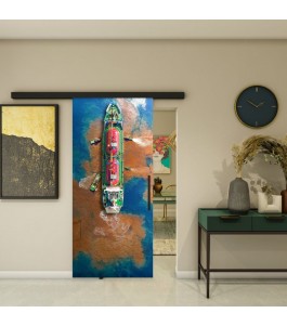 Glasschiebetür BLACK-LINE - Fotoprint Modell 128 | Glastuershop24