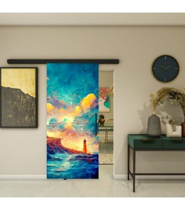 Glasschiebetür BLACK-LINE - Fotoprint Modell 131 | Glastuershop24