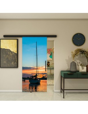 Glasschiebetür BLACK-LINE - Fotoprint Modell 135 | Glastuershop24
