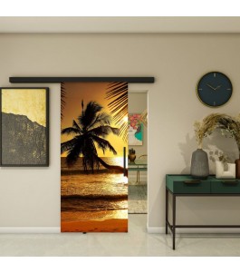Glasschiebetür BLACK-LINE - Fotoprint Modell 136 | Glastuershop24