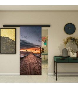 Glasschiebetür BLACK-LINE - Fotoprint Model 141