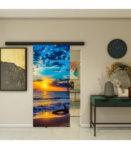 Glasschiebetür BLACK-LINE – Fotoprint Modell 146 | Glastuershop24