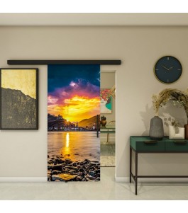 Glasschiebetür BLACK-LINE - Fotoprint Model 166 | Glastuershop24