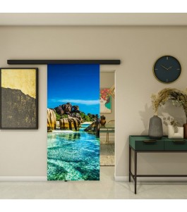 Glasschiebetür BLACK-LINE - Fotoprint Modell 168 | Glastuershop24