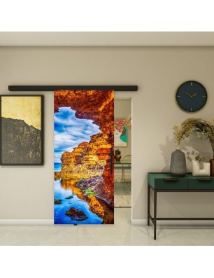 Glasschiebetür BLACK-LINE - Fotoprint Modell 172 | Glastuershop24