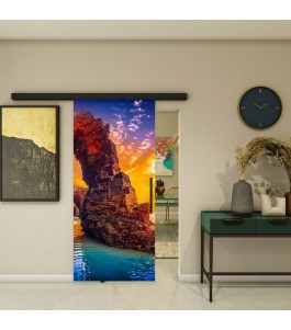 Glasschiebetür BLACK-LINE - Fotoprint Modell 176 | Glastuershop24