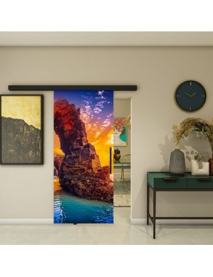 Glasschiebetür BLACK-LINE - Fotoprint Modell 176 | Glastuershop24
