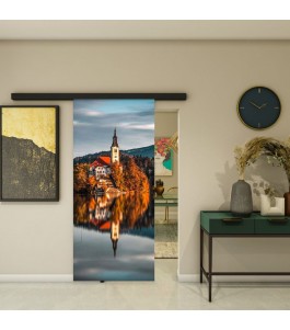Glasschiebetür BLACK-LINE - Fotoprint Model 183