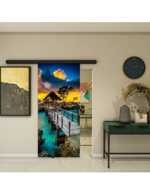 Glasschiebetür BLACK-LINE - Fotoprint Model 185 | Glastuershop24