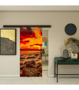 Glasschiebetür BLACK-LINE - Fotoprint Model 195 | Glastuershop24