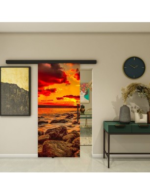 Glasschiebetür BLACK-LINE - Fotoprint Model 195 | Glastuershop24