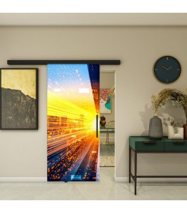 Glasschiebetür BLACK-LINE - Fotoprint Model 220 | Glastuershop24