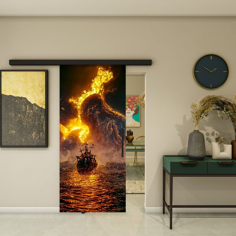 Glasschiebetür BLACK-LINE - Fotoprint Modell 225