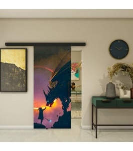 Glasschiebetür BLACK-LINE - Fotoprint Modell 243 | Glastuershop24
