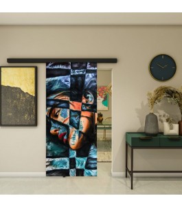 Glasschiebetür BLACK-LINE - Fotoprint Model 269