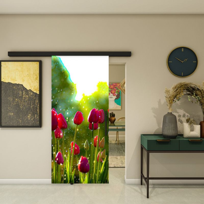 Glasschiebetür BLACK-LINE - Fotoprint Modell 282
