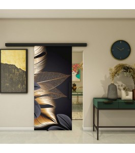 Glasschiebetür BLACK-LINE - Fotoprint Model 304