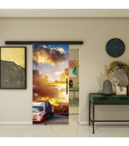 Glasschiebetür BLACK-LINE - Fotoprint Modell 328 | Glastuershop24
