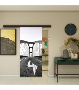 Glasschiebetür BLACK-LINE - Fotoprint Modell 330 | Glastuershop24