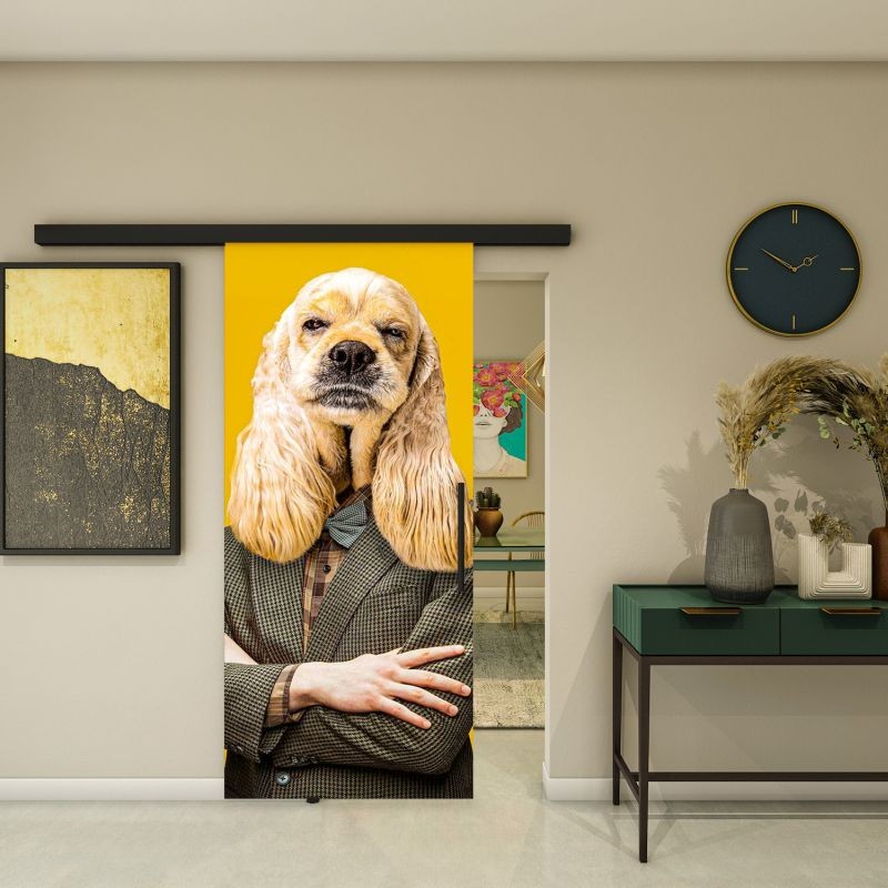 Glasschiebetür BLACK-LINE - Fotoprint Modell 337