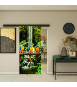 Glasschiebetür BLACK-LINE - Fotoprint Modell 338 | Glastuershop24