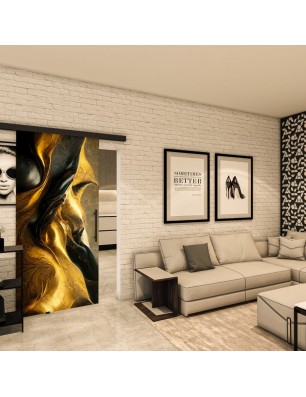 Glasschiebetür BLACK-LINE - Fotoprint Modell 10 | Glastuershop24