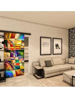 Glasschiebetür BLACK-LINE - Fotoprint Modell 12 | Glastuershop24