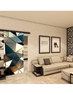 Glasschiebetür BLACK-LINE - Fotoprint Modell 19 | Glastuershop24