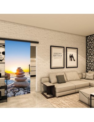 Glasschiebetür BLACK-LINE - Fotoprint Model 36 | Glastuershop24
