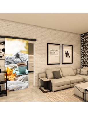 Glasschiebetür BLACK-LINE - Fotoprint Model 66 | Glastuershop24