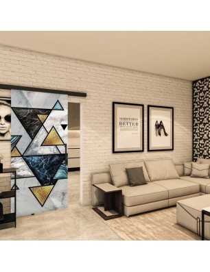Glasschiebetür BLACK-LINE - Fotoprint Modell 97 | Glastuershop24