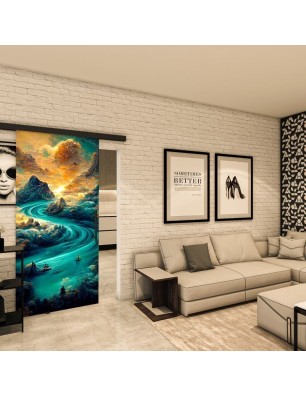 Glasschiebetür BLACK-LINE - Fotoprint Modell 138 | Glastuershop24