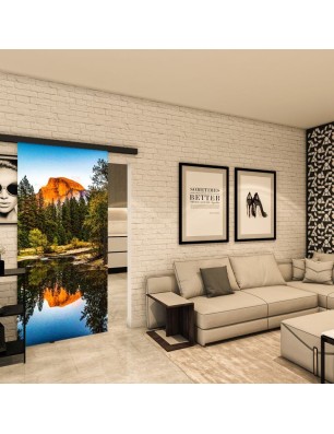 Glasschiebetür BLACK-LINE - Fotoprint Modell 160 | Glastuershop24