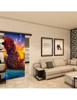 Glasschiebetür BLACK-LINE - Fotoprint Modell 176 | Glastuershop24