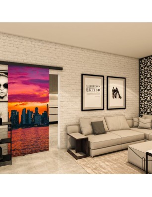 Glasschiebetür BLACK-LINE - Fotoprint Model 202 | Glastuershop24