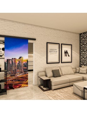 Glasschiebetür BLACK-LINE - Fotoprint Modell 207 | Glastuershop24