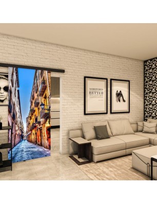 Glasschiebetür BLACK-LINE - Fotoprint Model 208 | Glastuershop24