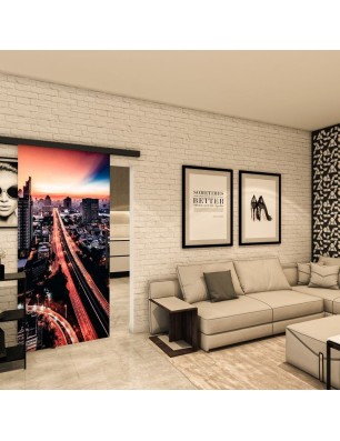 Glasschiebetür BLACK-LINE - Fotoprint Model 210 | Glastuershop24