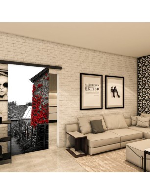 Glasschiebetür BLACK-LINE - Fotoprint Modell 254 | Glastuershop24