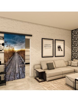 Glasschiebetür BLACK-LINE - Fotoprint Model 280 | Glastuershop24