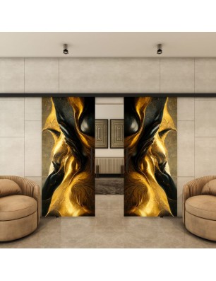 Glasschiebetür BLACK-LINE - Fotoprint Modell 10 | Glastuershop24