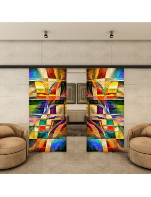 Glasschiebetür BLACK-LINE - Fotoprint Modell 12 | Glastuershop24