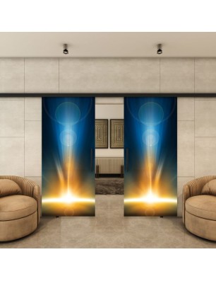 Glasschiebetür BLACK-LINE - Fotoprint Modell 28 | Glastuershop24