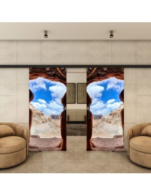 Glasschiebetür BLACK-LINE - Fotoprint Modell 45 | Glastuershop24