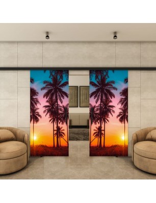 Glasschiebetür BLACK-LINE - Fotoprint Modell 63 | Glastuershop24