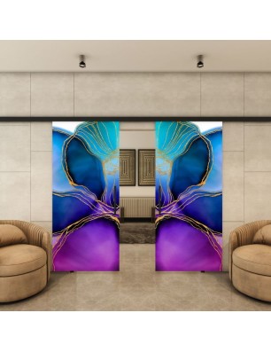 Glasschiebetür BLACK-LINE - Fotoprint Modell 78 | Glastuershop24