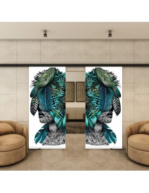 Glasschiebetür BLACK-LINE - Fotoprint Modell 80 | Glastuershop24